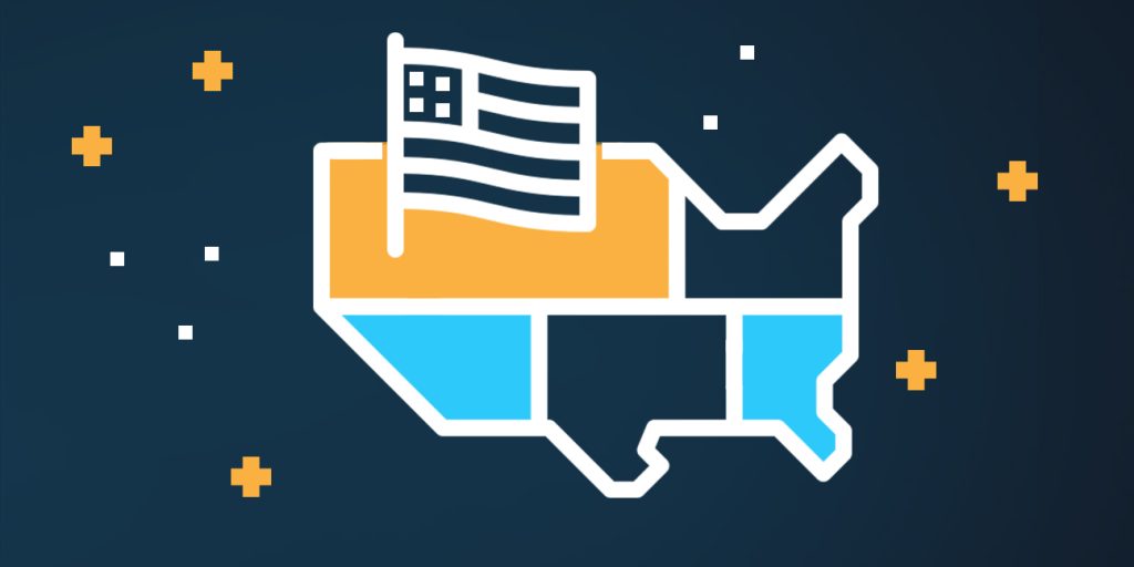 US heat map template